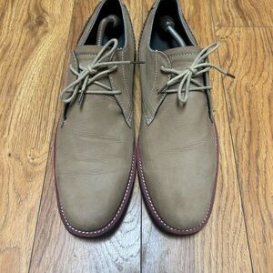 Original Penguin Khaki Brown Leather Lace-Up Oxfords | Size 13